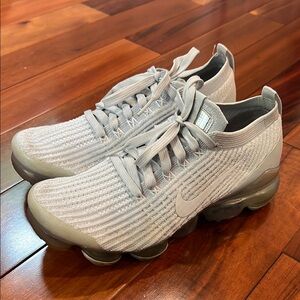 Nike Vapormax Gray Knit Sneakers with Air Sole